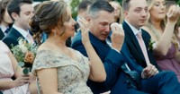 bride's parents crying during wedding ceremony at ace hotel palm springs