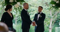 gay couple is married at qe park celebration pavilion