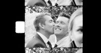 two men kissing on super 8mm film