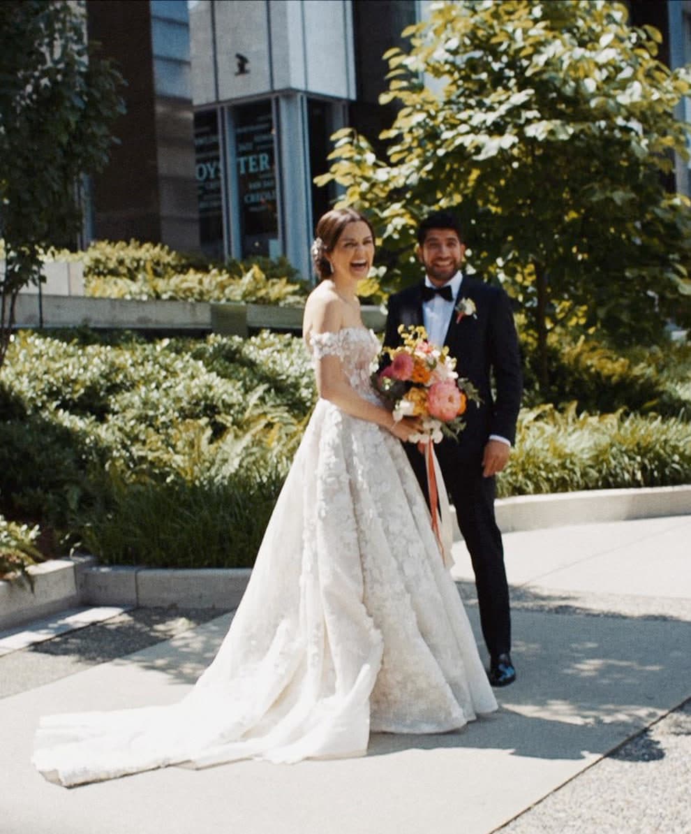 wedding couple married at stanley park pavilion