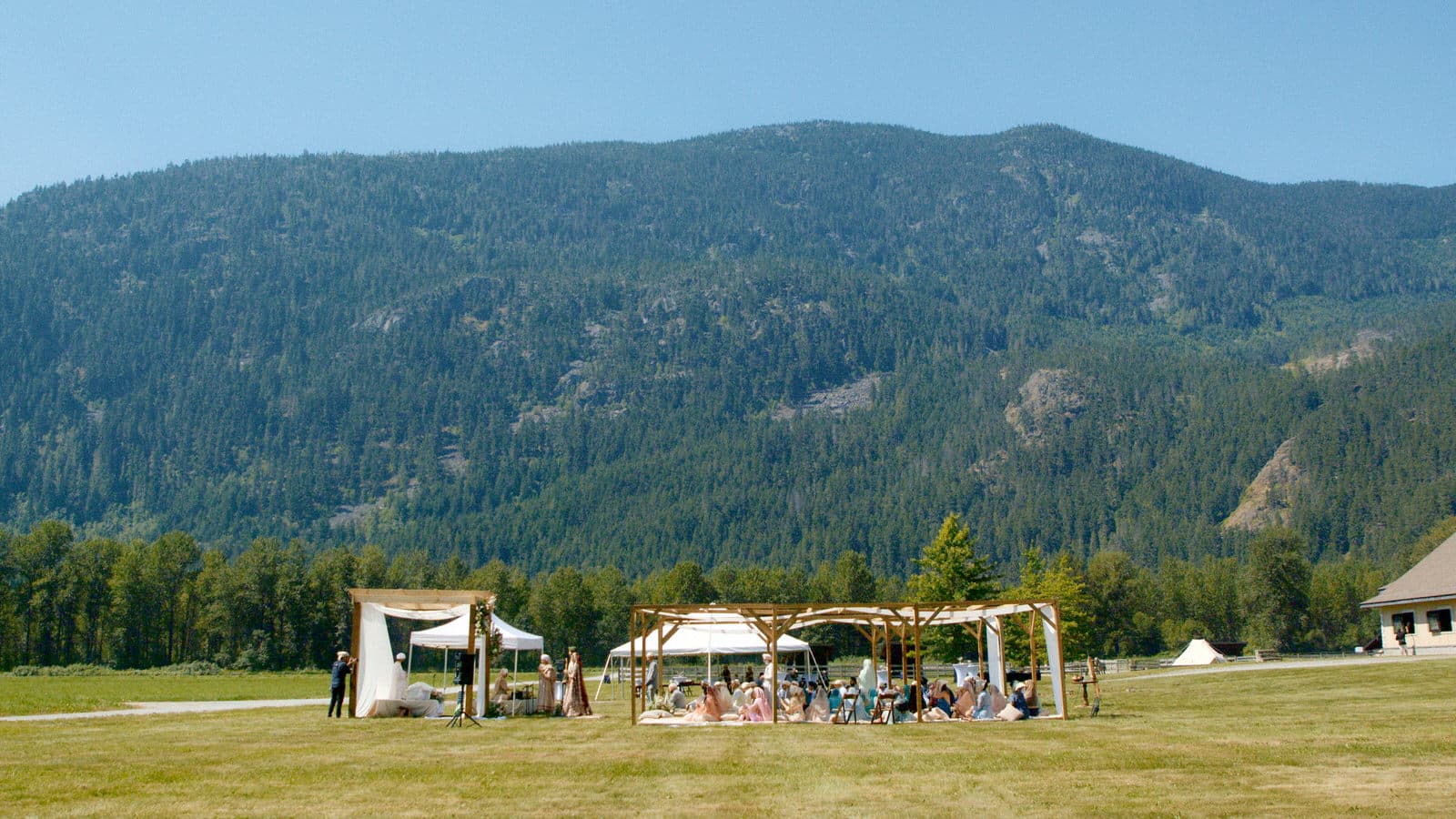 beautiful meadow at riverlands equestrian in pemberton