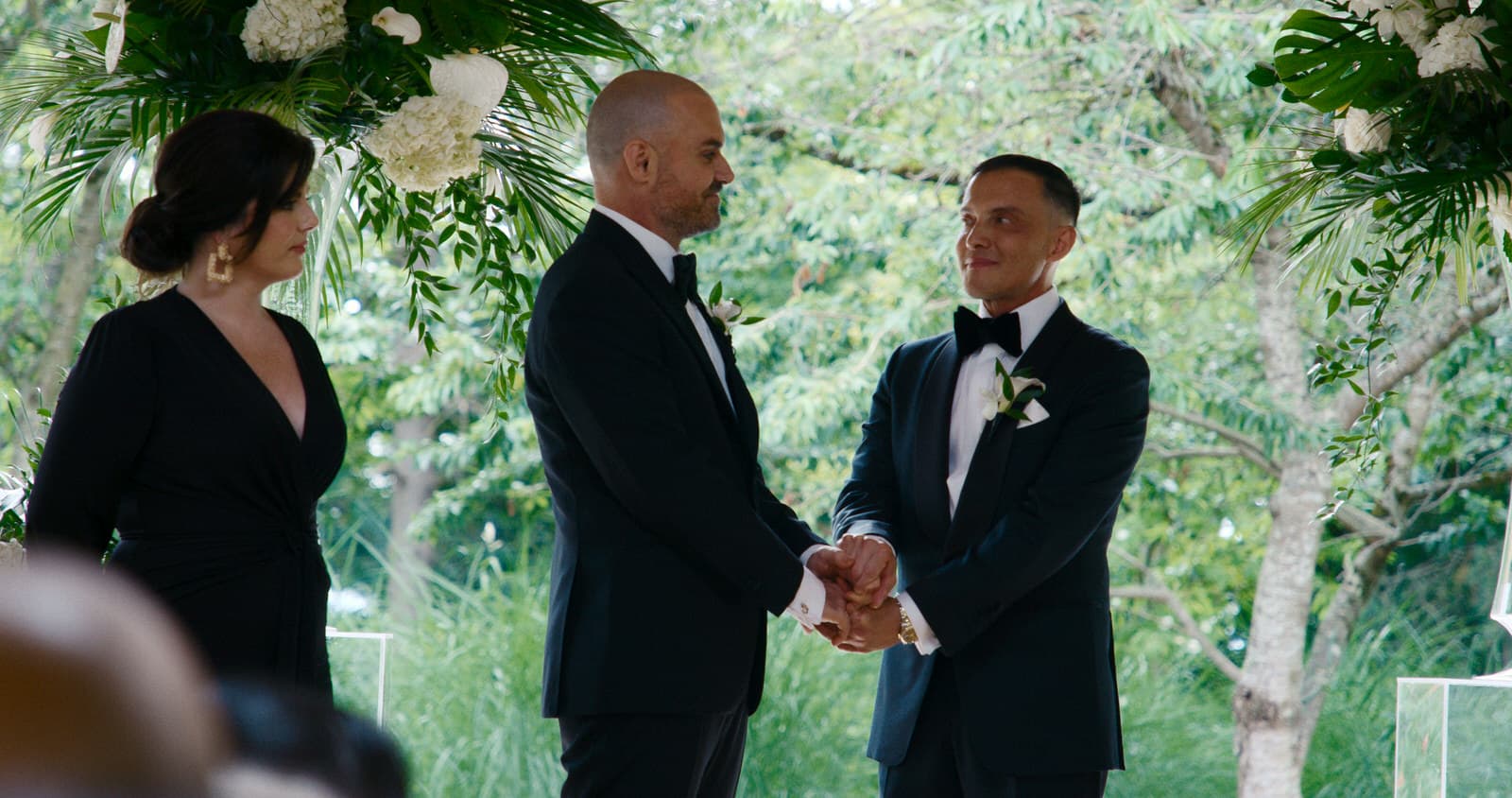 gay couple is married at qe park celebration pavilion